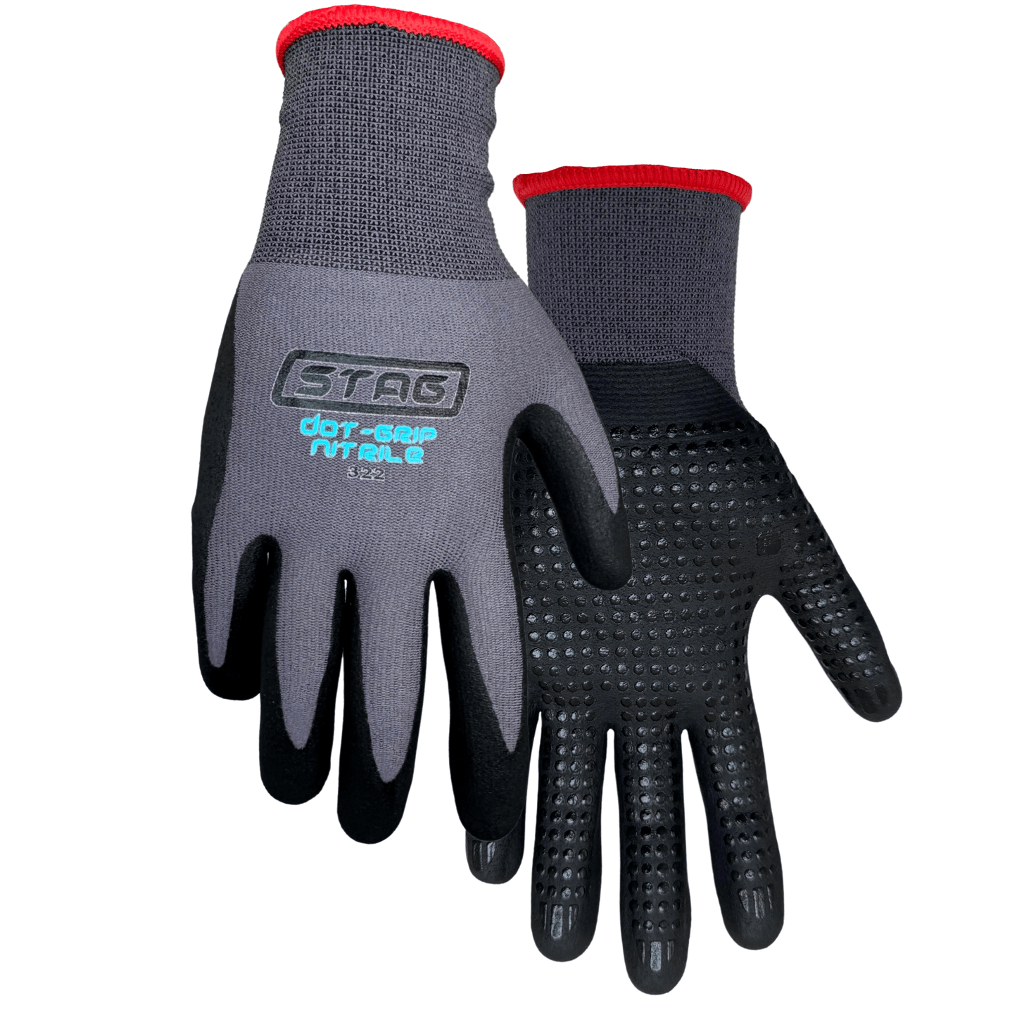 Black Nitrile Gloves 322 (3 pack)