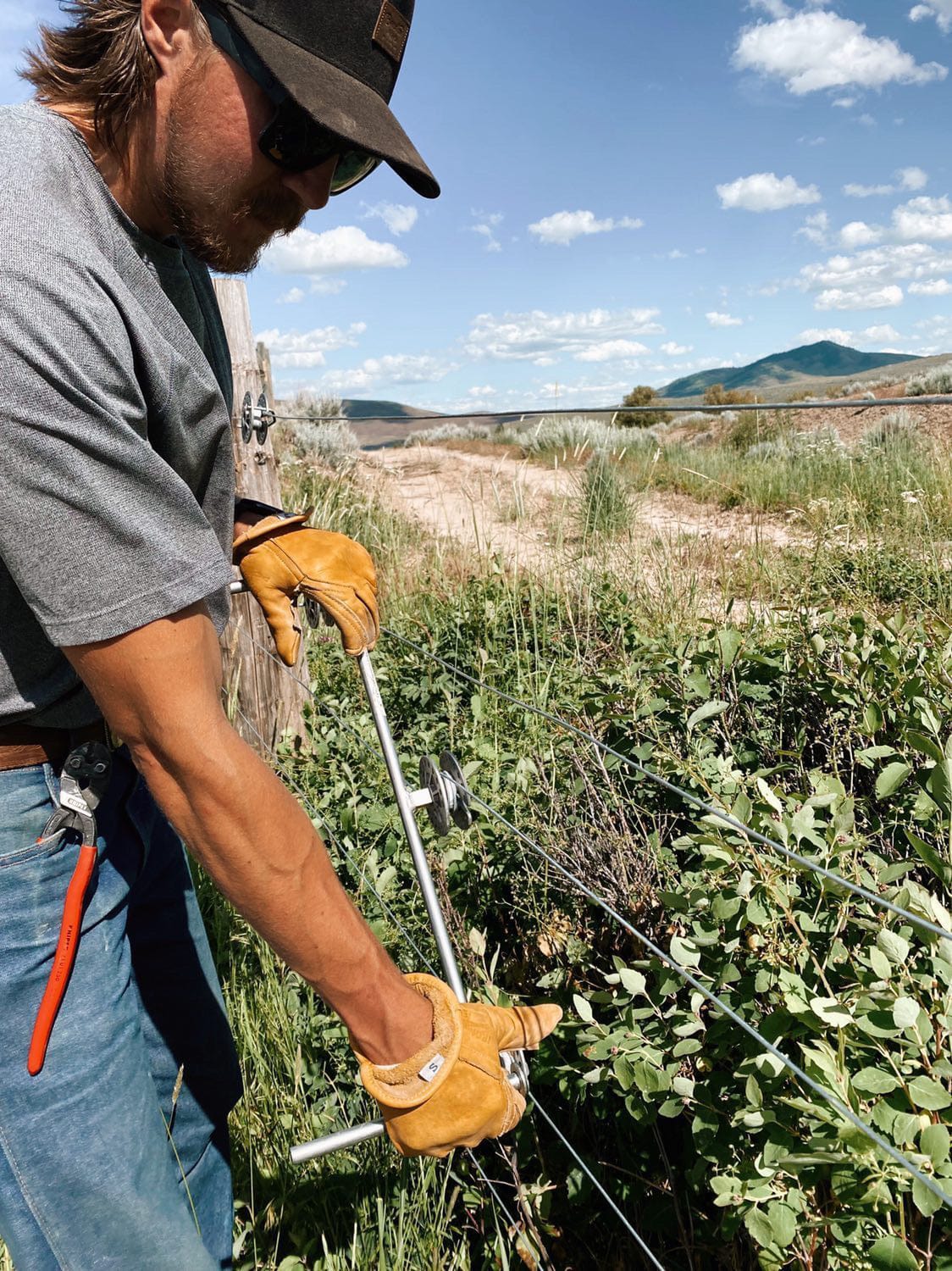 Iron Fencer Work Glove 207 Cowhide Leather Golden Stag Gloves mens work gloves working yard heavy duty