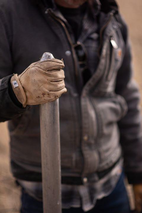 Iron Fencer Work Gloves 207 Cowhide Leather Golden Stag Gloves for working barbed wire chainsaw yard work gloves