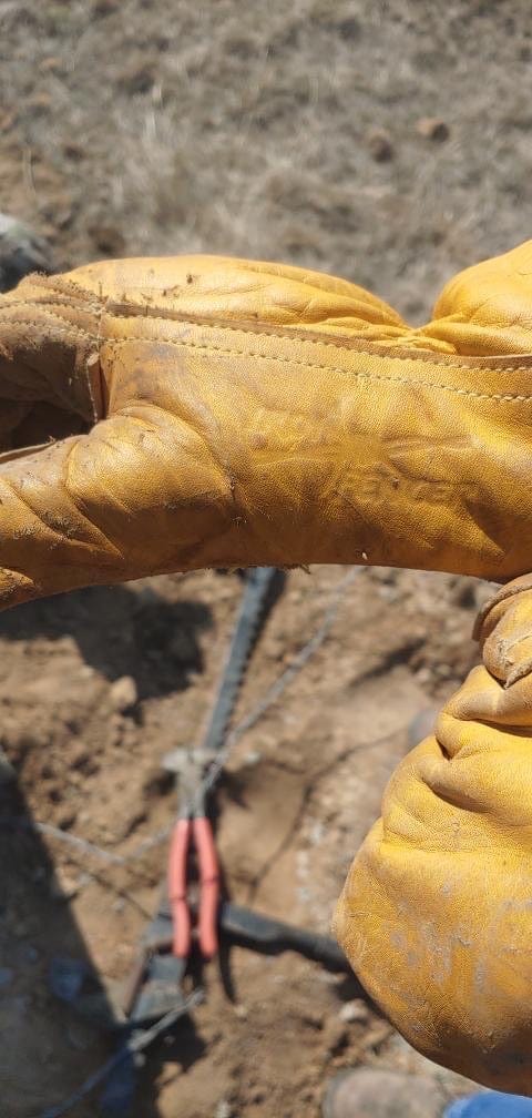 Iron Fencer Work Glove 207 Cowhide Leather Golden Stag Gloves mechanic gloves working gloves heavy duty thorn proof