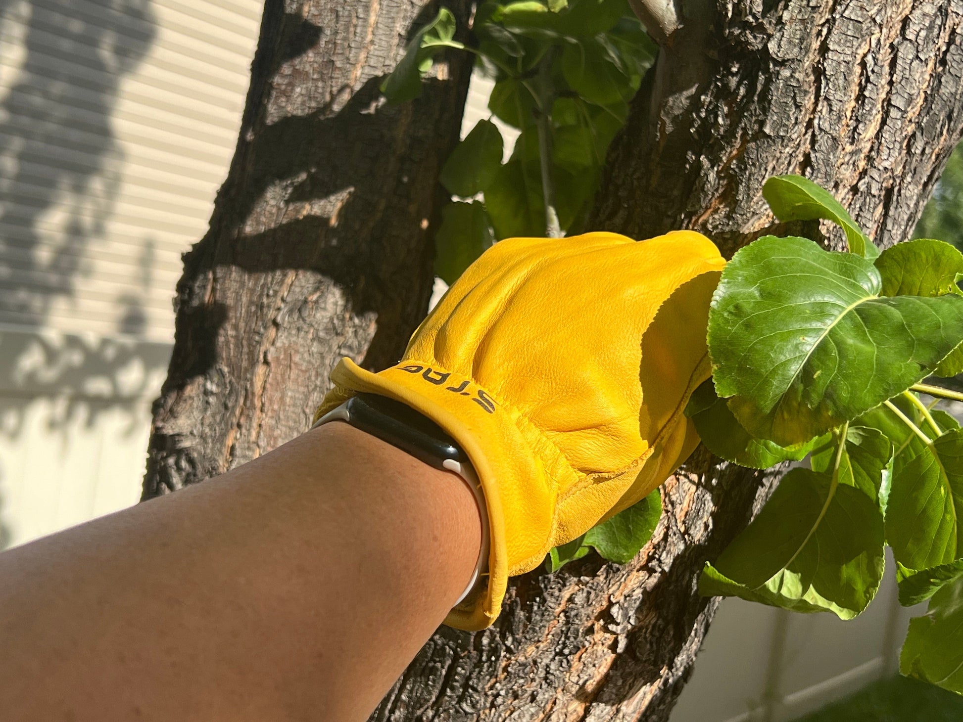 stag work gloves leather gloves for men logging wood working