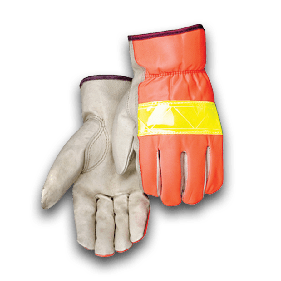 Hi-Viz Leather Work Glove 7000 Golden Stag Gloves