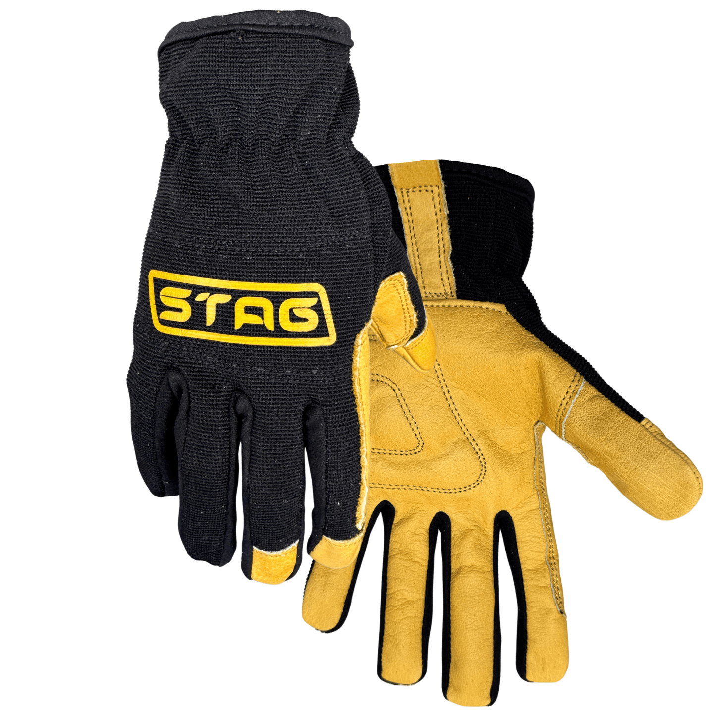 Leather Glove Men Buffalo Leather Work Gloves 67 Golden Stag Gloves