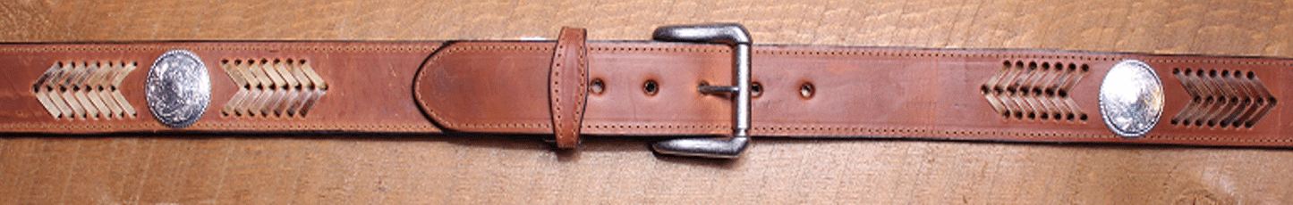 Mens Leather Belt B4576S – 1.5" Brown Oil-Tanned Leather Belt