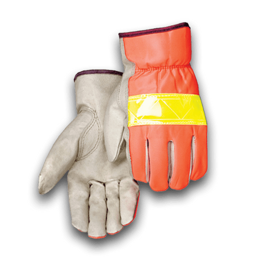 Hi-Viz Leather Work Glove 7000 Golden Stag Gloves