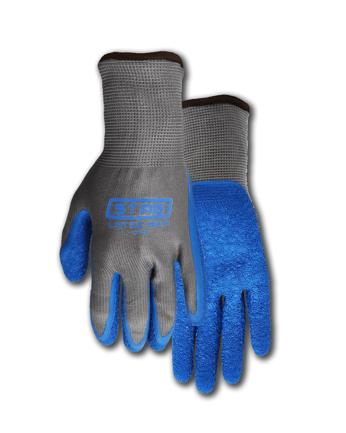 Golden Stag blue latex grip gloves 3378