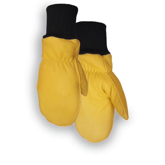 Leather Mittens 191T Deerskin Leather Golden Stag Gloves